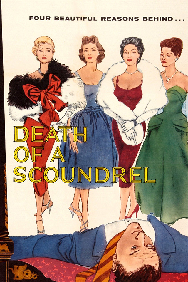 Death of a A Scoundrel Movie poster from 1956 furs on film