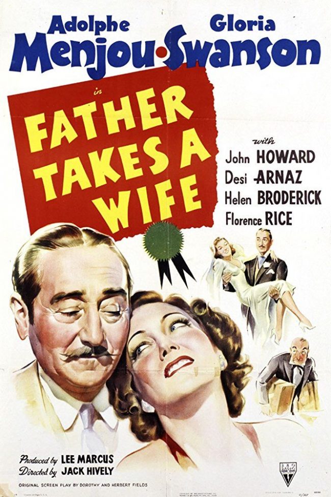 Fur on film -Father Takes A Wife poster - 1941