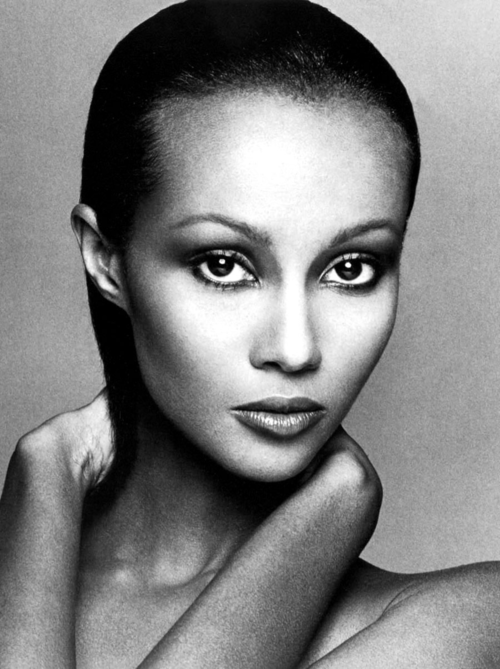 Iman was discovered because of her striking natural beauty