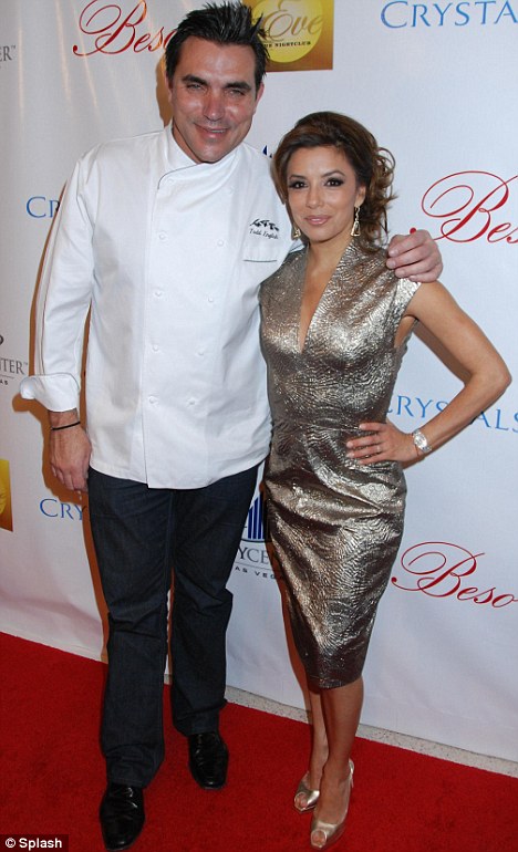 Eva, along with celebrity chef Todd English, celebrated the opening of their new restaurant Beso in Hollywood CA in 