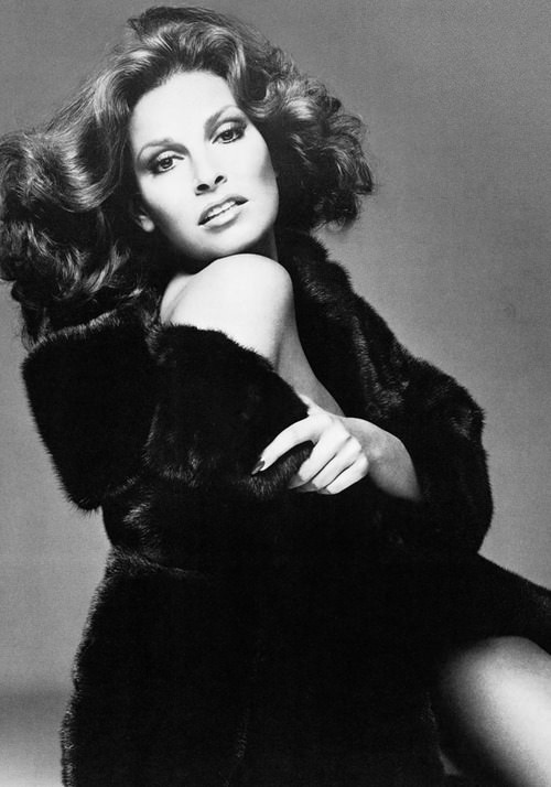 Raquel Welch in BLACKGLAMA campaign from 1975