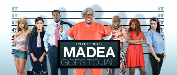 Tyler Perry stars as Madea and Sofia Vergara stars as T.T. in Lionsgate Films' Madea Goes to Jail (2009). Photo credit by Alfeo Dixon.