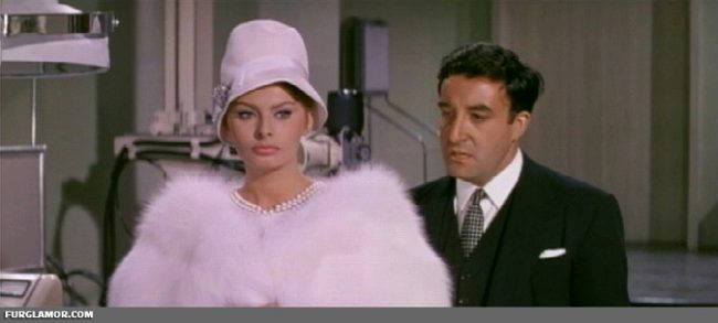 1960 The Millionairess starring Sophia Loren and Peter Sellers fur on film